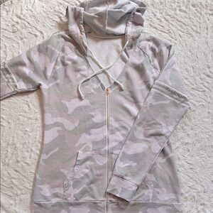 Light Camouflage Zip-Up Hoodie.